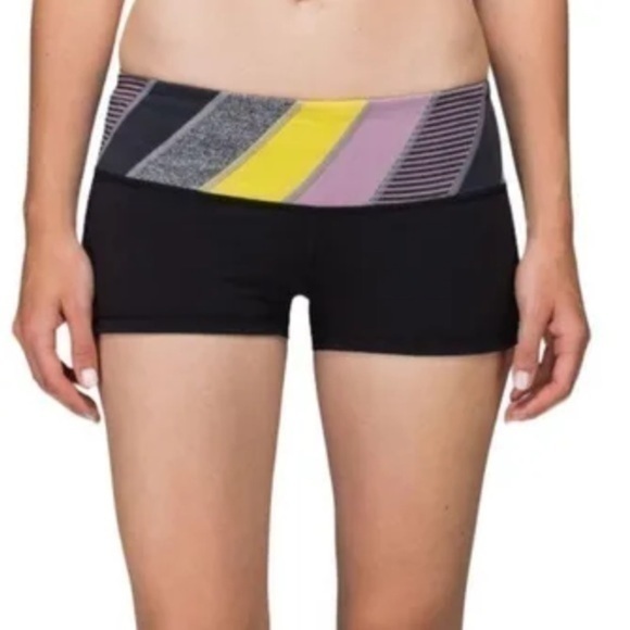 Lululemon Size 6 Womens‎ Reversible Retro Boogie Biker Athleisure Shorts - Picture 1 of 15